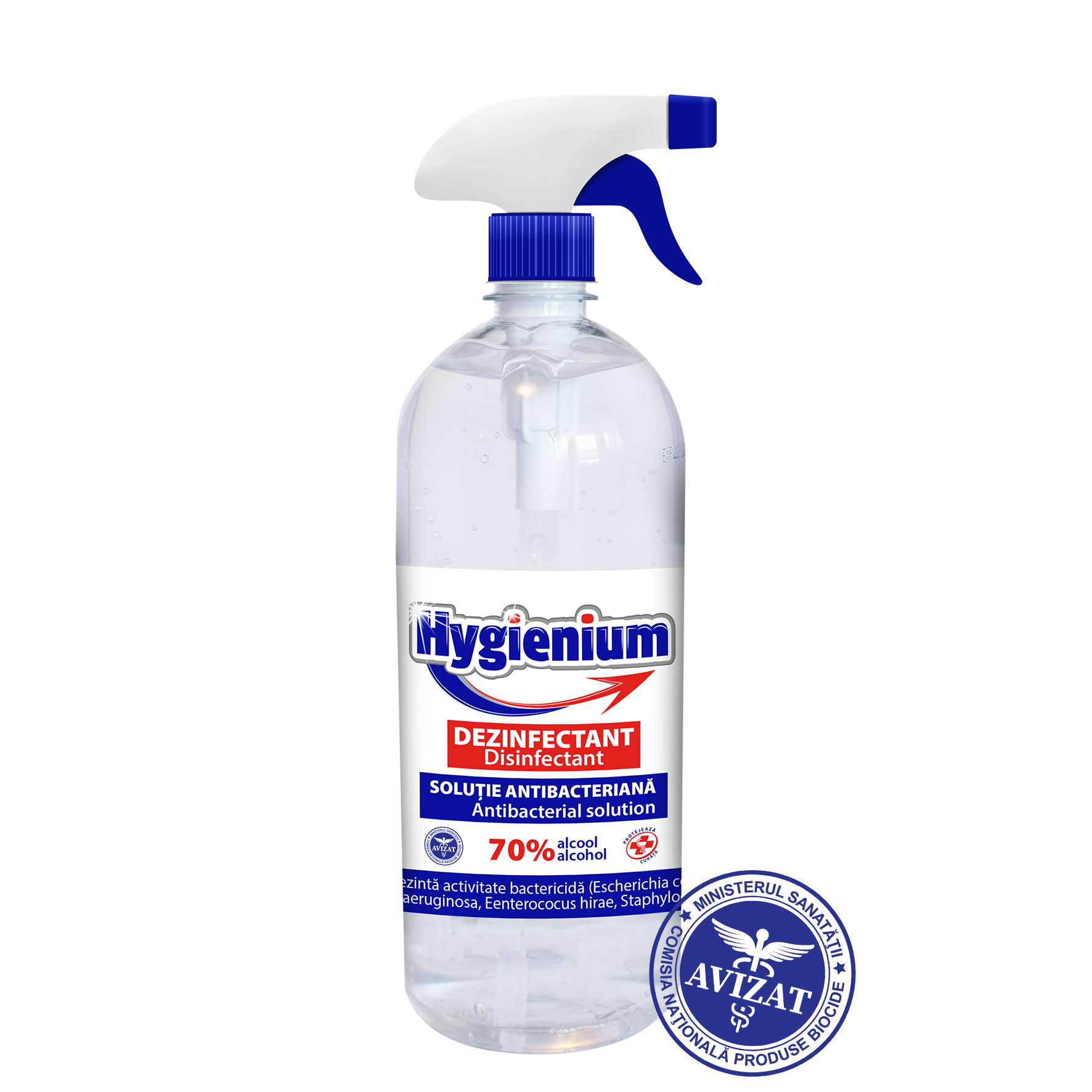 Hygienium Antibacterial Solution 70% alcohol, 1 L